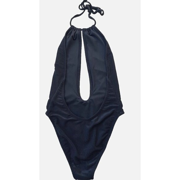 Nasty Gal Black Bohemian Rhapsody Ribbed Swimsuit Size XS NWOT - Picture 5 of 16